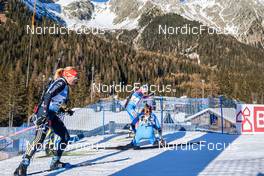 23.01.2022, Antholz, Italy (ITA): Franziska Hildebrand (GER), Valeriia Vasnetcova (RUS), Chloe Chevalier (FRA), (l-r) - IBU World Cup Biathlon, mass women, Antholz (ITA). www.nordicfocus.com. © Thibaut/NordicFocus. Every downloaded picture is fee-liable.