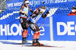 23.01.2022, Antholz, Italy (ITA): Jules Burnotte (CAN), Scott Gow (CAN), (l-r) - IBU World Cup Biathlon, relay men, Antholz (ITA). www.nordicfocus.com. © Manzoni/NordicFocus. Every downloaded picture is fee-liable.