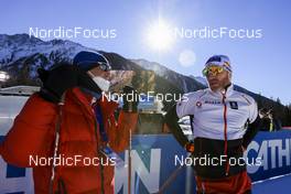 23.01.2022, Antholz, Italy (ITA): Alfred Eder (AUT), Simon Eder (AUT), (l-r) - IBU World Cup Biathlon, relay men, Antholz (ITA). www.nordicfocus.com. © Manzoni/NordicFocus. Every downloaded picture is fee-liable.