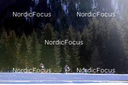 23.01.2022, Antholz, Italy (ITA): Sturla Holm Laegreid (NOR), Malte Stefansson (SWE), Roman Rees (GER), Anton Babikov (RUS), Fabien Claude (FRA), (l-r) - IBU World Cup Biathlon, relay men, Antholz (ITA). www.nordicfocus.com. © Manzoni/NordicFocus. Every downloaded picture is fee-liable.
