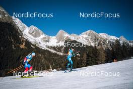 23.01.2022, Antholz, Italy (ITA): Alexandr Loginov (RUS), Simon Desthieux (FRA), (l-r) - IBU World Cup Biathlon, relay men, Antholz (ITA). www.nordicfocus.com. © Thibaut/NordicFocus. Every downloaded picture is fee-liable.