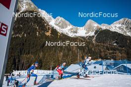 23.01.2022, Antholz, Italy (ITA): Dmitrii Shamaev (ROU), David Komatz (AUT), Tuomas Harjula (FIN), (l-r) - IBU World Cup Biathlon, relay men, Antholz (ITA). www.nordicfocus.com. © Thibaut/NordicFocus. Every downloaded picture is fee-liable.