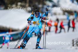 23.01.2022, Antholz, Italy (ITA): Simon Desthieux (FRA) - IBU World Cup Biathlon, relay men, Antholz (ITA). www.nordicfocus.com. © Thibaut/NordicFocus. Every downloaded picture is fee-liable.
