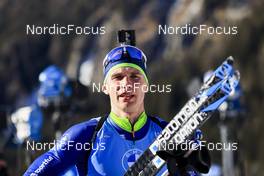 23.01.2022, Antholz, Italy (ITA): Anton Smolski (BLR) - IBU World Cup Biathlon, relay men, Antholz (ITA). www.nordicfocus.com. © Manzoni/NordicFocus. Every downloaded picture is fee-liable.