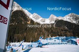 23.01.2022, Antholz, Italy (ITA): Michal Sima (SVK), Maksim Makarov (MDA), (l-r) - IBU World Cup Biathlon, relay men, Antholz (ITA). www.nordicfocus.com. © Thibaut/NordicFocus. Every downloaded picture is fee-liable.