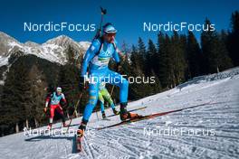 23.01.2022, Antholz, Italy (ITA): Simon Eder (AUT), Dominik Windisch (ITA), Jakov Fak (SLO), (l-r) - IBU World Cup Biathlon, relay men, Antholz (ITA). www.nordicfocus.com. © Thibaut/NordicFocus. Every downloaded picture is fee-liable.