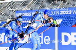 23.01.2022, Antholz, Italy (ITA): Tommaso Giacomel (ITA), Lukas Hofer (ITA), (l-r) - IBU World Cup Biathlon, relay men, Antholz (ITA). www.nordicfocus.com. © Manzoni/NordicFocus. Every downloaded picture is fee-liable.