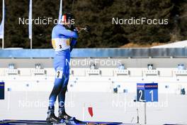 23.01.2022, Antholz, Italy (ITA): Simon Desthieux (FRA) - IBU World Cup Biathlon, relay men, Antholz (ITA). www.nordicfocus.com. © Manzoni/NordicFocus. Every downloaded picture is fee-liable.