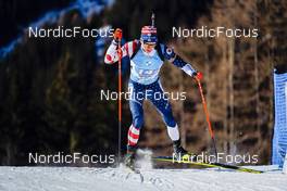 23.01.2022, Antholz, Italy (ITA): Sean Doherty (USA) - IBU World Cup Biathlon, relay men, Antholz (ITA). www.nordicfocus.com. © Thibaut/NordicFocus. Every downloaded picture is fee-liable.