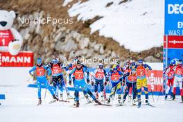 22.01.2022, Antholz, Italy (ITA): Chloe Chevalier (FRA), Mona Brorsson (SWE), Lisa Vittozzi (ITA), (l-r) - IBU World Cup Biathlon, relay women, Antholz (ITA). www.nordicfocus.com. © Thibaut/NordicFocus. Every downloaded picture is fee-liable.