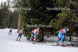 22.01.2022, Antholz, Italy (ITA): Chloe Chevalier (FRA), Jessica Jislova (CZE), Susan Dunklee (USA), (l-r) - IBU World Cup Biathlon, relay women, Antholz (ITA). www.nordicfocus.com. © Thibaut/NordicFocus. Every downloaded picture is fee-liable.