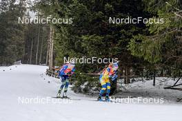 22.01.2022, Antholz, Italy (ITA): Dzinara Alimbekava (BLR), Mona Brorsson (SWE), (l-r) - IBU World Cup Biathlon, relay women, Antholz (ITA). www.nordicfocus.com. © Thibaut/NordicFocus. Every downloaded picture is fee-liable.