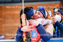 22.01.2022, Antholz, Italy (ITA): Joanne Reid (USA), Deedra Irwin (USA), (l-r) - IBU World Cup Biathlon, relay women, Antholz (ITA). www.nordicfocus.com. © Thibaut/NordicFocus. Every downloaded picture is fee-liable.