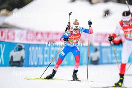22.01.2022, Antholz, Italy (ITA): Kristina Reztsova (RUS) - IBU World Cup Biathlon, relay women, Antholz (ITA). www.nordicfocus.com. © Thibaut/NordicFocus. Every downloaded picture is fee-liable.