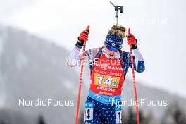 22.01.2022, Antholz, Italy (ITA): Deedra Irwin (USA) - IBU World Cup Biathlon, relay women, Antholz (ITA). www.nordicfocus.com. © Thibaut/NordicFocus. Every downloaded picture is fee-liable.
