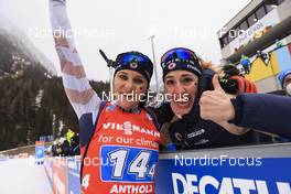 22.01.2022, Antholz, Italy (ITA): Joanne Reid (USA), Deedra Irwin (USA), (l-r) - IBU World Cup Biathlon, relay women, Antholz (ITA). www.nordicfocus.com. © Manzoni/NordicFocus. Every downloaded picture is fee-liable.