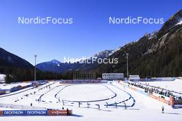 19.01.2022, Antholz, Italy (ITA): Event Feature: Overview over the biathlon stadium of Antholz - IBU World Cup Biathlon, training, Antholz (ITA). www.nordicfocus.com. © Manzoni/NordicFocus. Every downloaded picture is fee-liable.