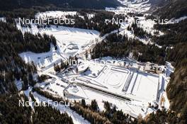 18.01.2022, Antholz, Italy (ITA): Event Feature: Overview over the biathlon stadium of Antholz - IBU World Cup Biathlon, training, Antholz (ITA). www.nordicfocus.com. © Manzoni/NordicFocus. Every downloaded picture is fee-liable.