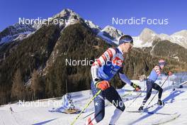 19.01.2022, Antholz, Italy (ITA): Sean Doherty (USA), Jake Brown (USA), (l-r) - IBU World Cup Biathlon, training, Antholz (ITA). www.nordicfocus.com. © Manzoni/NordicFocus. Every downloaded picture is fee-liable.
