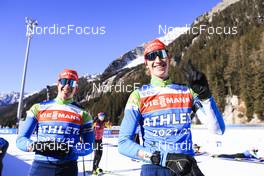 19.01.2022, Antholz, Italy (ITA): Alex Cisar (SLO), Lovro Planko (SLO), (l-r) - IBU World Cup Biathlon, training, Antholz (ITA). www.nordicfocus.com. © Manzoni/NordicFocus. Every downloaded picture is fee-liable.