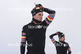 22.01.2022, Antholz, Italy (ITA): Tom Lahaye-Goffart (BEL), Cesar Beauvais (BEL), (l-r) - IBU World Cup Biathlon, training, Antholz (ITA). www.nordicfocus.com. © Manzoni/NordicFocus. Every downloaded picture is fee-liable.