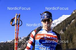 19.01.2022, Antholz, Italy (ITA): Sean Doherty (USA) - IBU World Cup Biathlon, training, Antholz (ITA). www.nordicfocus.com. © Manzoni/NordicFocus. Every downloaded picture is fee-liable.