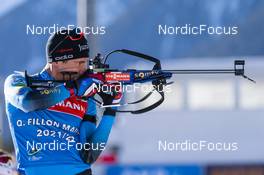 18.01.2022, Antholz, Italy (ITA): Quentin Fillon Maillet (FRA) - IBU World Cup Biathlon, training, Antholz (ITA). www.nordicfocus.com. © Thibaut/NordicFocus. Every downloaded picture is fee-liable.