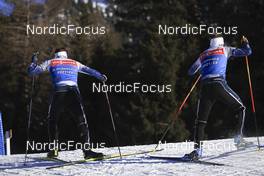 19.01.2022, Antholz, Italy (ITA): Olli Hiidensalo (FIN), Tero Seppala (FIN), (l-r) - IBU World Cup Biathlon, training, Antholz (ITA). www.nordicfocus.com. © Manzoni/NordicFocus. Every downloaded picture is fee-liable.