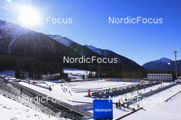 19.01.2022, Antholz, Italy (ITA): Event Feature: Overview over the biathlon stadium of Antholz - IBU World Cup Biathlon, training, Antholz (ITA). www.nordicfocus.com. © Manzoni/NordicFocus. Every downloaded picture is fee-liable.