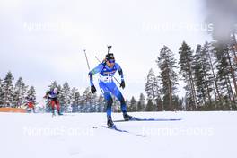 06.03.2022, Kontiolahti, Finland (FIN): Vetle Sjaastad Christiansen (NOR), Simon Desthieux (FRA), (l-r) - IBU World Cup Biathlon, pursuit men, Kontiolahti (FIN). www.nordicfocus.com. © Manzoni/NordicFocus. Every downloaded picture is fee-liable.