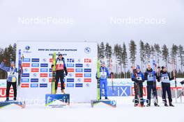 06.03.2022, Kontiolahti, Finland (FIN): Erik Lesser (GER), Quentin Fillon Maillet (FRA), Lukas Hofer (ITA), Emilien Jacquelin (FRA), Vetle Sjaastad Christiansen (NOR), Sturla Holm Laegreid (NOR), (l-r) - IBU World Cup Biathlon, pursuit men, Kontiolahti (FIN). www.nordicfocus.com. © Manzoni/NordicFocus. Every downloaded picture is fee-liable.