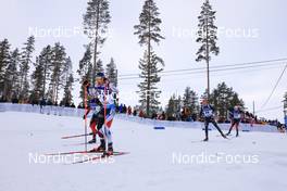 06.03.2022, Kontiolahti, Finland (FIN): Sturla Holm Laegreid (NOR), Michal Krcmar (CZE), Roman Rees (GER), (l-r) - IBU World Cup Biathlon, pursuit men, Kontiolahti (FIN). www.nordicfocus.com. © Manzoni/NordicFocus. Every downloaded picture is fee-liable.