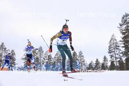06.03.2022, Kontiolahti, Finland (FIN): Adam Vaclavik (CZE), Vytautas Strolia (LTU), (l-r) - IBU World Cup Biathlon, pursuit men, Kontiolahti (FIN). www.nordicfocus.com. © Manzoni/NordicFocus. Every downloaded picture is fee-liable.
