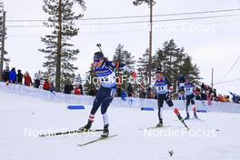 06.03.2022, Kontiolahti, Finland (FIN): Leif Nordgren (USA), Mikito Tachizaki (JPN), Kosuke Ozaki (JPN), (l-r) - IBU World Cup Biathlon, pursuit men, Kontiolahti (FIN). www.nordicfocus.com. © Manzoni/NordicFocus. Every downloaded picture is fee-liable.