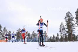 06.03.2022, Kontiolahti, Finland (FIN): Tero Seppala (FIN), Simon Eder (AUT), Roman Rees (GER), (l-r) - IBU World Cup Biathlon, pursuit men, Kontiolahti (FIN). www.nordicfocus.com. © Manzoni/NordicFocus. Every downloaded picture is fee-liable.