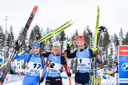 06.03.2022, Kontiolahti, Finland (FIN): Dorothea Wierer (ITA), Tiril Eckhoff (NOR), Denise Herrmann (GER), (l-r) - IBU World Cup Biathlon, pursuit women, Kontiolahti (FIN). www.nordicfocus.com. © Manzoni/NordicFocus. Every downloaded picture is fee-liable.