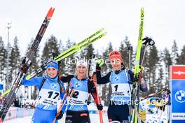 06.03.2022, Kontiolahti, Finland (FIN): Dorothea Wierer (ITA), Tiril Eckhoff (NOR), Denise Herrmann (GER), (l-r) - IBU World Cup Biathlon, pursuit women, Kontiolahti (FIN). www.nordicfocus.com. © Manzoni/NordicFocus. Every downloaded picture is fee-liable.