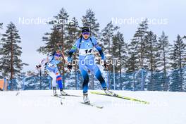 06.03.2022, Kontiolahti, Finland (FIN): Paulina Fialkova (SVK), Justine Braisaz-Bouchet (FRA), (l-r) - IBU World Cup Biathlon, pursuit women, Kontiolahti (FIN). www.nordicfocus.com. © Manzoni/NordicFocus. Every downloaded picture is fee-liable.