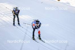 04.03.2022, Kontiolahti, Finland (FIN): Tomas Kaukenas (LTU), Mikito Tachizaki (JPN), (l-r) - IBU World Cup Biathlon, relay men, Kontiolahti (FIN). www.nordicfocus.com. © Manzoni/NordicFocus. Every downloaded picture is fee-liable.