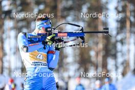 04.03.2022, Kontiolahti, Finland (FIN): Didier Bionaz (ITA) - IBU World Cup Biathlon, relay men, Kontiolahti (FIN). www.nordicfocus.com. © Manzoni/NordicFocus. Every downloaded picture is fee-liable.