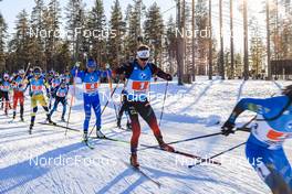 04.03.2022, Kontiolahti, Finland (FIN): Sivert Guttorm Bakken (NOR), Thomas Bormolini (ITA), Peppe Femling (SWE), (l-r) - IBU World Cup Biathlon, relay men, Kontiolahti (FIN). www.nordicfocus.com. © Manzoni/NordicFocus. Every downloaded picture is fee-liable.