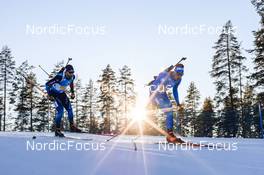 04.03.2022, Kontiolahti, Finland (FIN): Serafin Wiestner (SUI), Didier Bionaz (ITA), (l-r) - IBU World Cup Biathlon, relay men, Kontiolahti (FIN). www.nordicfocus.com. © Manzoni/NordicFocus. Every downloaded picture is fee-liable.