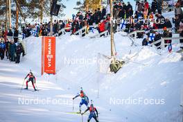 05.03.2022, Kontiolahti, Finland (FIN): Marte Olsbu Roeiseland (NOR), Suvi Minkkinen (FIN), Vanessa Hinz (GER) - IBU World Cup Biathlon, sprint women, Kontiolahti (FIN). www.nordicfocus.com. © Manzoni/NordicFocus. Every downloaded picture is fee-liable.