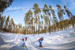 05.03.2022, Kontiolahti, Finland (FIN): Ivona Fialkova (SVK), Dorothea Wierer (ITA) - IBU World Cup Biathlon, sprint women, Kontiolahti (FIN). www.nordicfocus.com. © Manzoni/NordicFocus. Every downloaded picture is fee-liable.