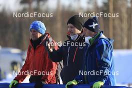 02.03.2022, Kontiolahti, Finland (FIN): Event Feature: Infront technicians discuss - IBU World Cup Biathlon, training, Kontiolahti (FIN). www.nordicfocus.com. © Manzoni/NordicFocus. Every downloaded picture is fee-liable.