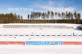 01.03.2022, Kontiolahti, Finland (FIN): Event Feature: Overview over the Biathlon Stadium of Kontiolahti with the shooting range - IBU World Cup Biathlon, training, Kontiolahti (FIN). www.nordicfocus.com. © Manzoni/NordicFocus. Every downloaded picture is fee-liable.