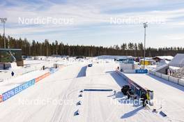 01.03.2022, Kontiolahti, Finland (FIN): Event Feature: Overview over the Biathlon Stadium of Kontiolahti with the transit and the inrun - IBU World Cup Biathlon, training, Kontiolahti (FIN). www.nordicfocus.com. © Manzoni/NordicFocus. Every downloaded picture is fee-liable.