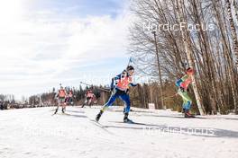 13.03.2022, Otepaeae, Estonia (EST): Blagoy Todev (BUL), Danil Beletskiy (KAZ), Miha Dovzan (SLO), (l-r) - IBU World Cup Biathlon, mixed relay, Estonia (EST). www.nordicfocus.com. © Manzoni/NordicFocus. Every downloaded picture is fee-liable.