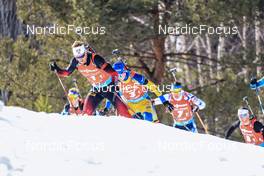 13.03.2022, Otepaeae, Estonia (EST): Sivert Guttorm Bakken (NOR), Jesper Nelin (SWE), (l-r) - IBU World Cup Biathlon, mixed relay, Estonia (EST). www.nordicfocus.com. © Manzoni/NordicFocus. Every downloaded picture is fee-liable.