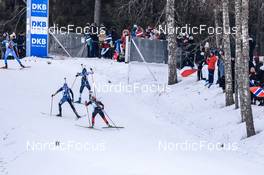 11.03.2022, Otepaeae, Estonia (EST): Clare Egan (USA), Vanessa Hinz (GER), Ingrid Landmark Tandrevold (NOR), (l-r) - IBU World Cup Biathlon, sprint women, Estonia (EST). www.nordicfocus.com. © Manzoni/NordicFocus. Every downloaded picture is fee-liable.